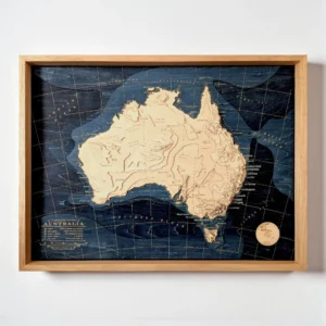 Australia Wooden Map Art