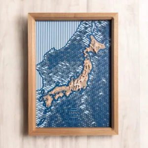 Japan Wooden Map Art