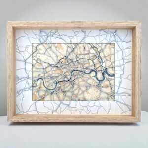 London Wooden Map Art
