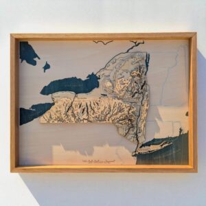 New York Wooden Map Art